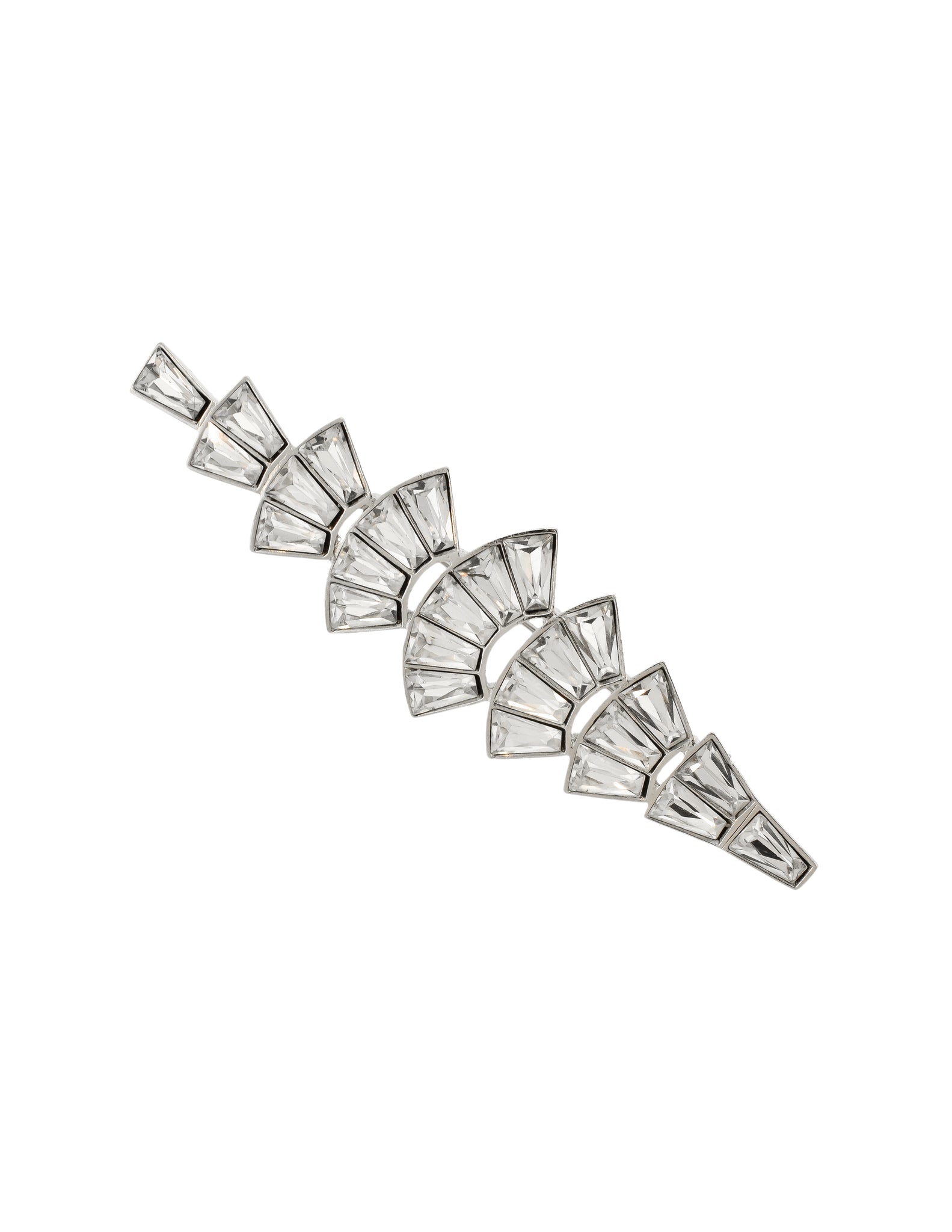 YSL VIntage Sparkling Rhinestone Silver Brooch Pin