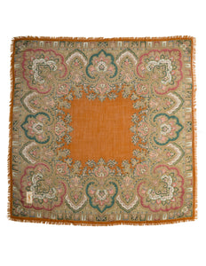 Yves Saint Laurent Vintage 1976 Russian Collection Multicolor Paisley Wool Scarf