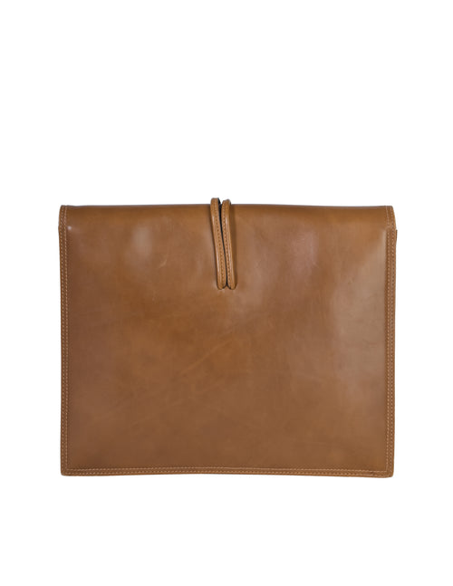 Burberry chestnut brown vintage leather shoulder bag / pochette
