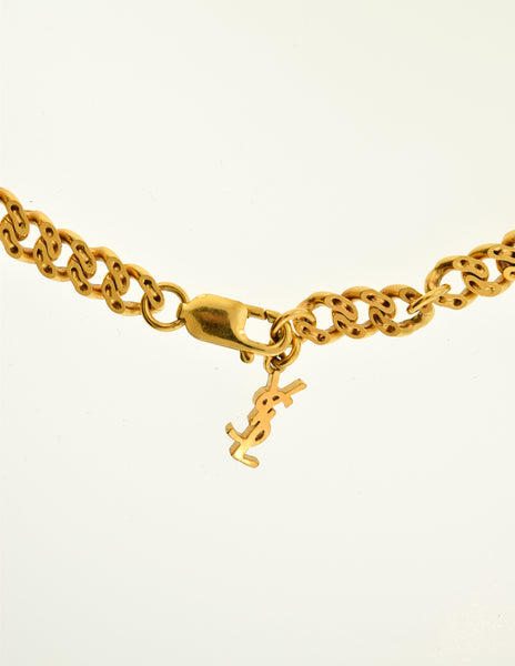 YSL Vintage Gold Brutalist Arty Bubble Necklace