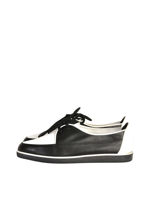 YSL Vintage Black & White Leather Creeper Sneakers – Amarcord