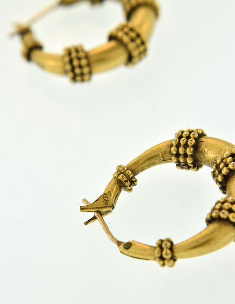 Yves Saint Laurent Vintage Brass Hoop Earrings