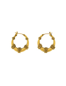 Yves Saint Laurent Vintage Brass Hoop Earrings