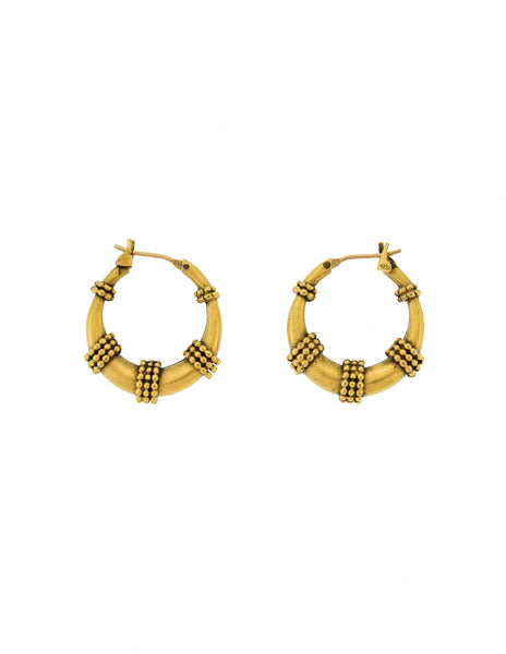 Yves Saint Laurent Vintage Brass Hoop Earrings