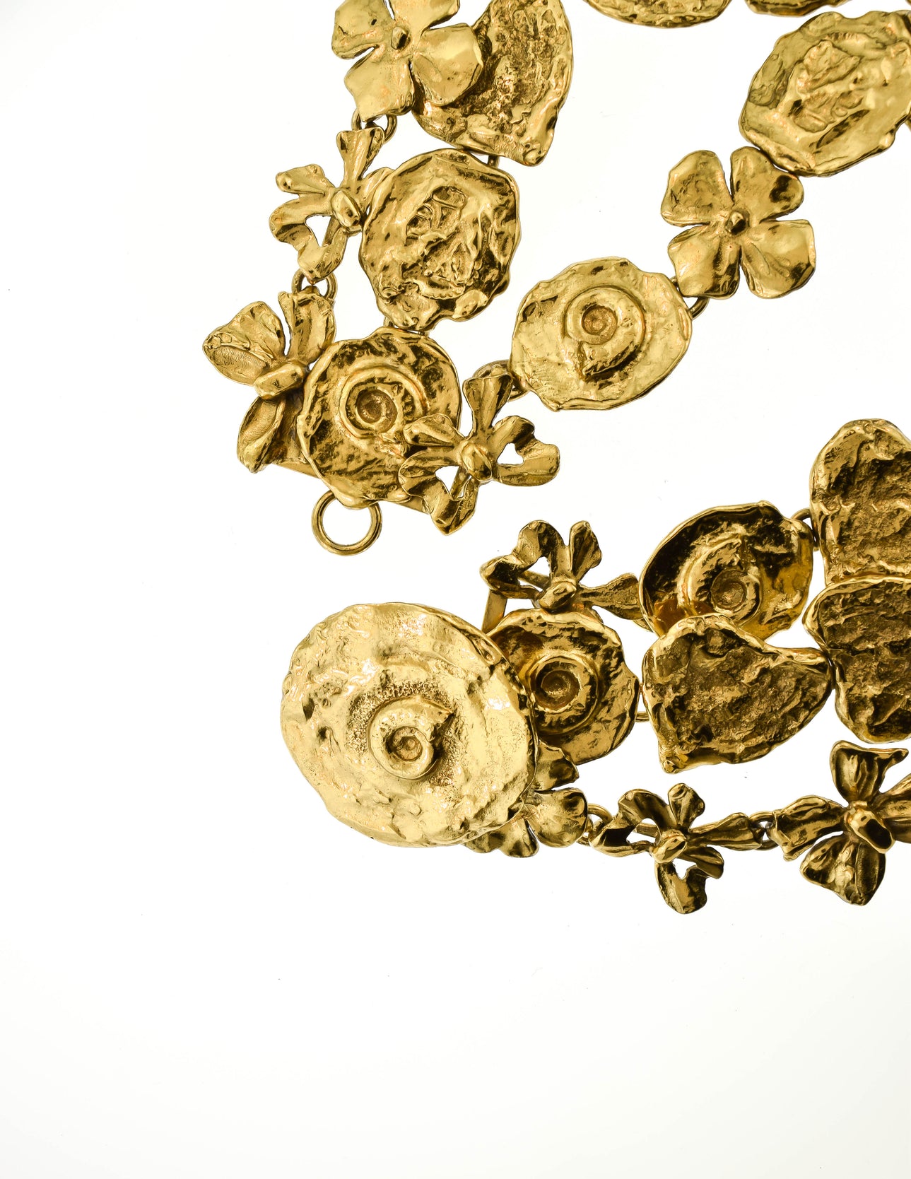 Yves Saint Laurent Vintage Flowers Hearts and Bows Necklace