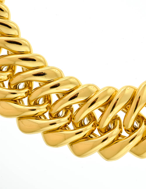 Gold thick necklace top