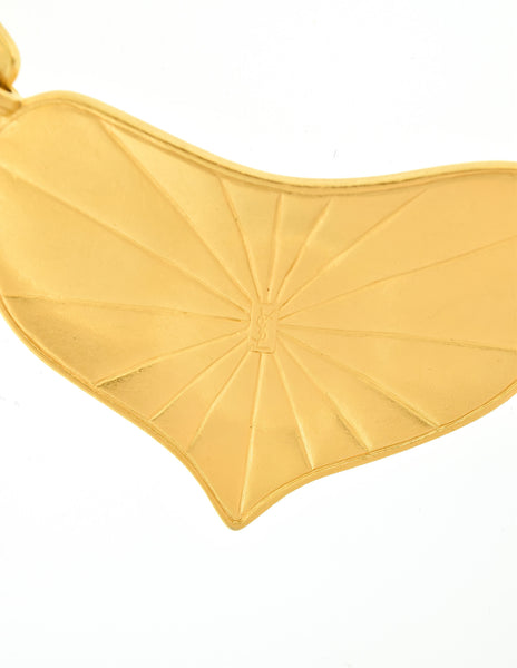 YSL Vintage White Cabochon Brushed Gold Plaque Multistrand Necklace - Amarcord Vintage Fashion
 - 7