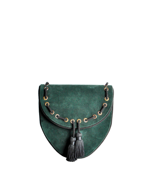 Yves Saint Laurent Vintage Green Suede Crossbody Bag – Amarcord