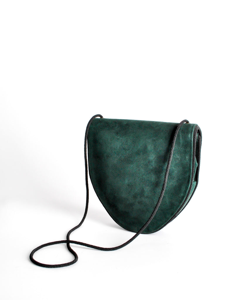 Yves Saint Laurent Vintage Green Suede Crossbody Bag – Amarcord