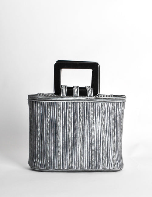 Yves Saint Laurent Rive Gauche Vintage Steel Grey Passementerie