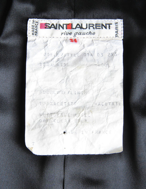 Saint Laurent Rive Gauche Vintage Purple Wool Bolero Cropped