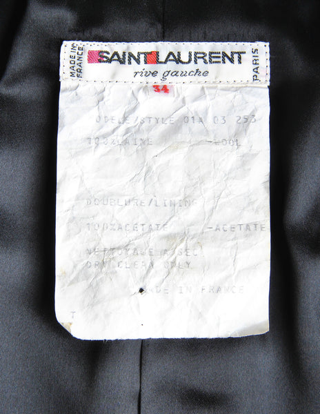 Saint Laurent Rive Gauche Vintage Purple Wool Bolero Cropped Jacket - Amarcord Vintage Fashion
 - 7