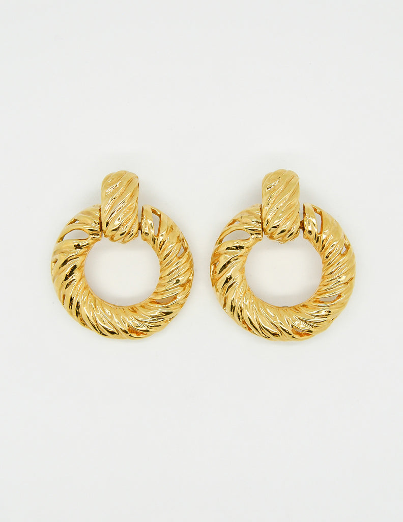 Vintage gold shop hoop earrings