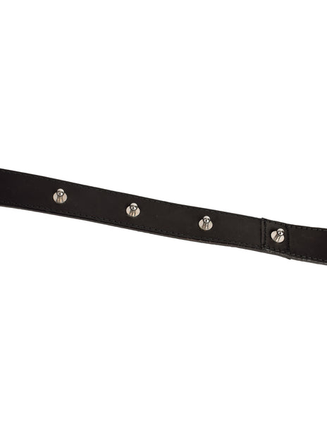 Yohji Yamamoto Vintage Black Leather Versatile Adjustable Multi-Way Belt