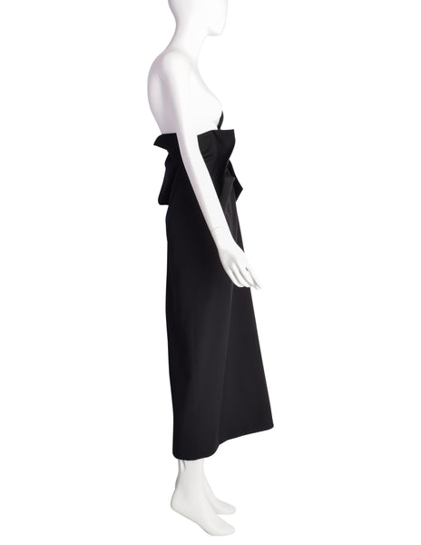 Yohji Yamamoto Vintage SS 2004 Outstanding Black Strappy Pinafore Skirt Dress