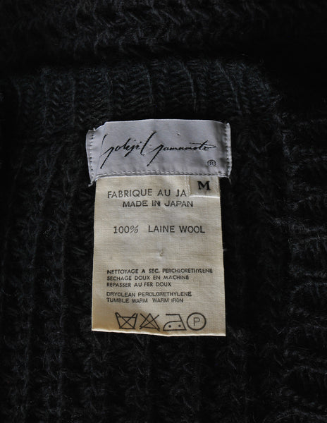 Yohji Yamamoto Vintage Black Knit Long Sweater