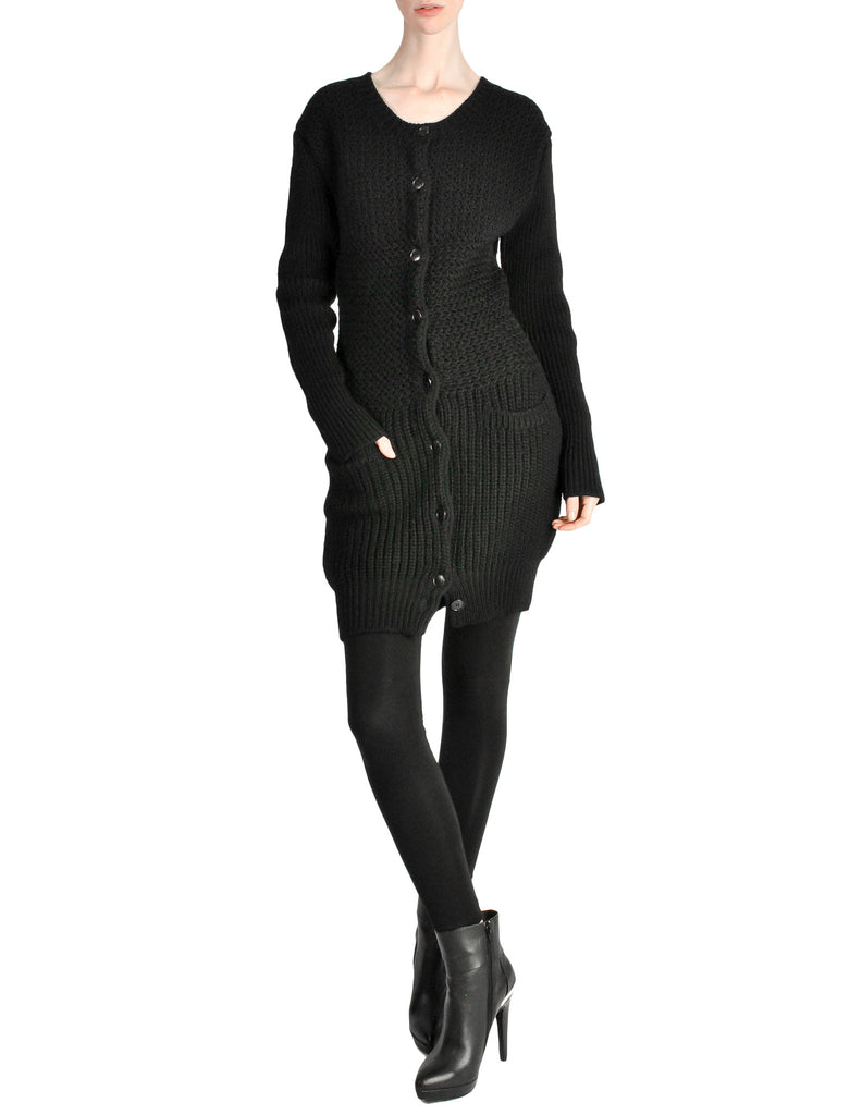 Yohji Yamamoto Vintage Black Knit Long Sweater – Amarcord Vintage