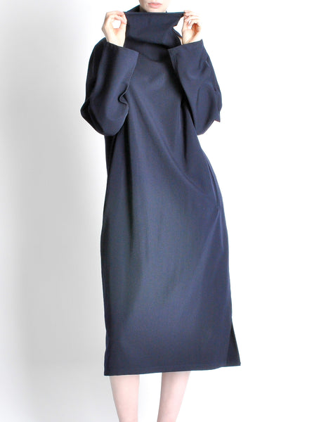 Yohji Yamamoto Vintage Navy Blue Buckle Dress - Amarcord Vintage Fashion
 - 4