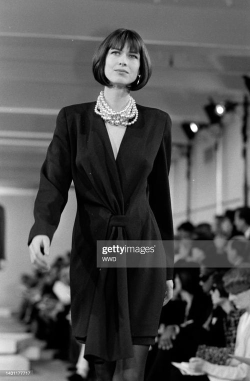 Donna Karan Vintage AW 1990 Slate Grey Deep V Wrap Dress – Amarcord Vintage  Fashion