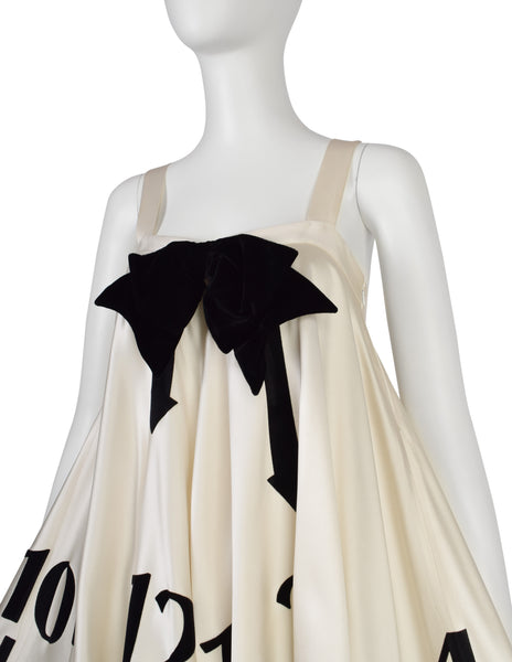 Moschino Cheap and Chic Vintage 1995 Alice in Wonderland Trompe L'oeil Clock Mini Dress
