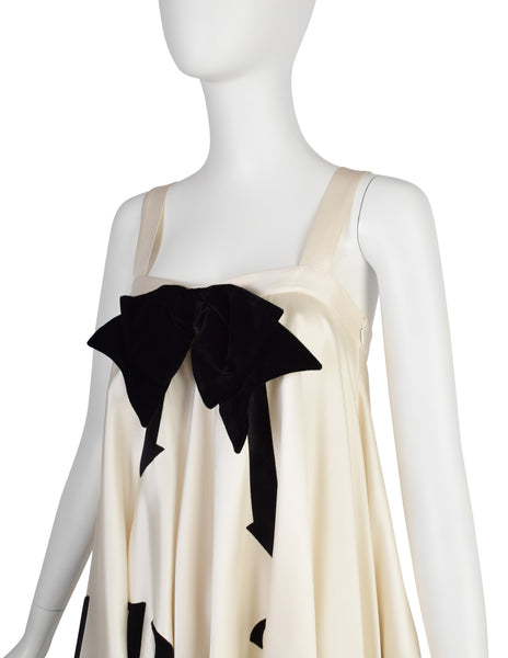 Moschino Cheap and Chic Vintage 1995 Alice in Wonderland Trompe L'oeil Clock Mini Dress