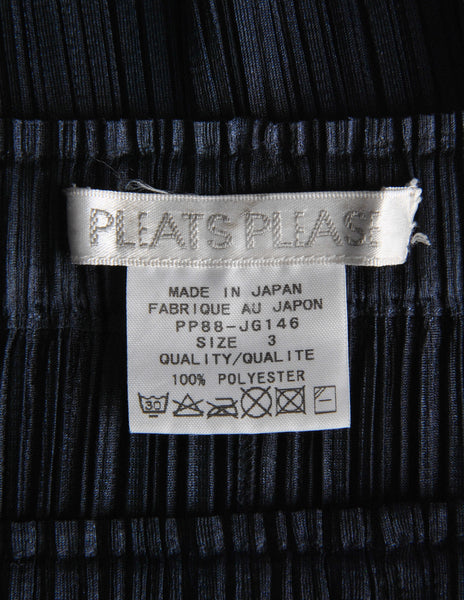 Issey Miyake Pleats Please Deep Blue Pleated Skirt