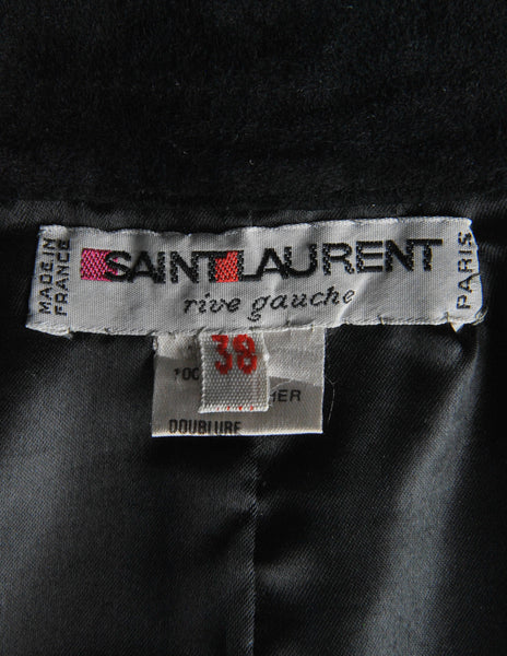 Saint Laurent Rive Gauche Vintage Black Suede Skirt - Amarcord Vintage Fashion
 - 6