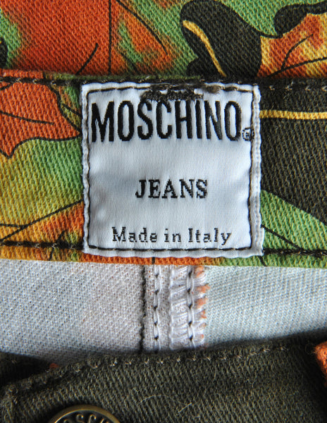 Moschino Vintage Leaf Pattern Jeans - Amarcord Vintage Fashion
 - 7
