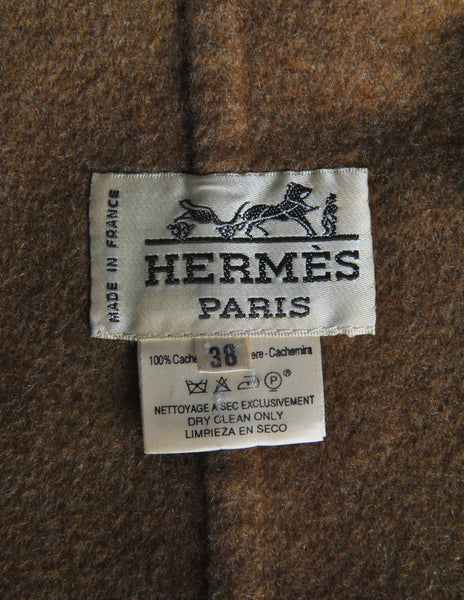 Hermès Vintage Caramel Brown Cashmere Riding Jacket - Amarcord Vintage Fashion
 - 7
