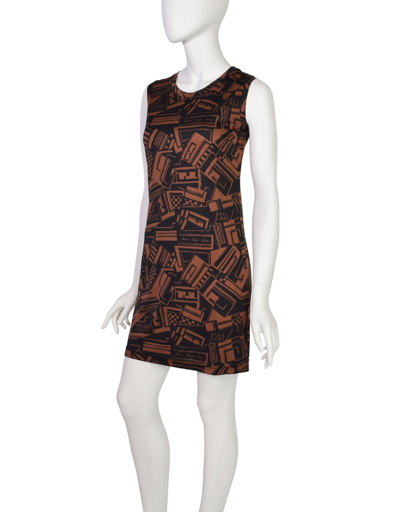 Fendi logo 2025 print dress