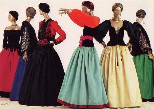 Yves Saint Laurent サンローラン　台形スカート Saint Laurent Vintage Russian Collection Black Corset Top